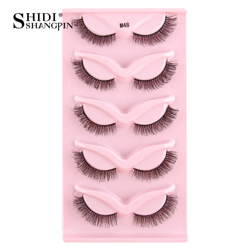 Half Eyelashes 3/5/10 Half Lashes Soft Natural Look Cat Eye Lashes Makeup Tool Extension Fluffy Faux Cils maquiagem Half Lashes