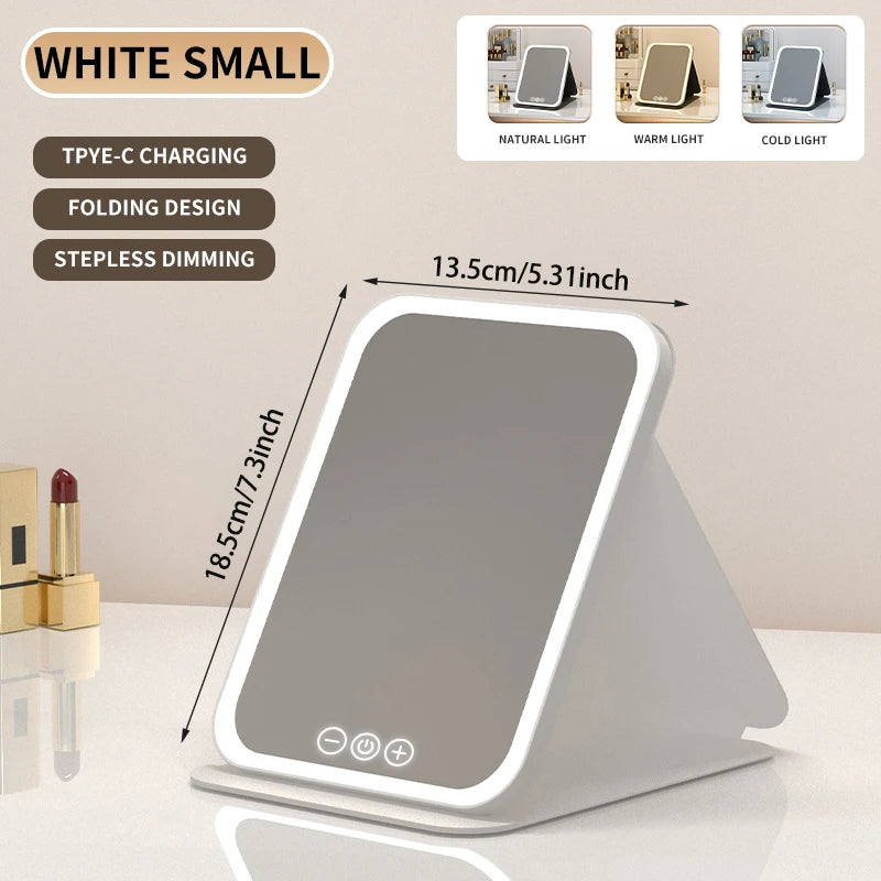Dimmable LED Touchscreen Makeup Mirror