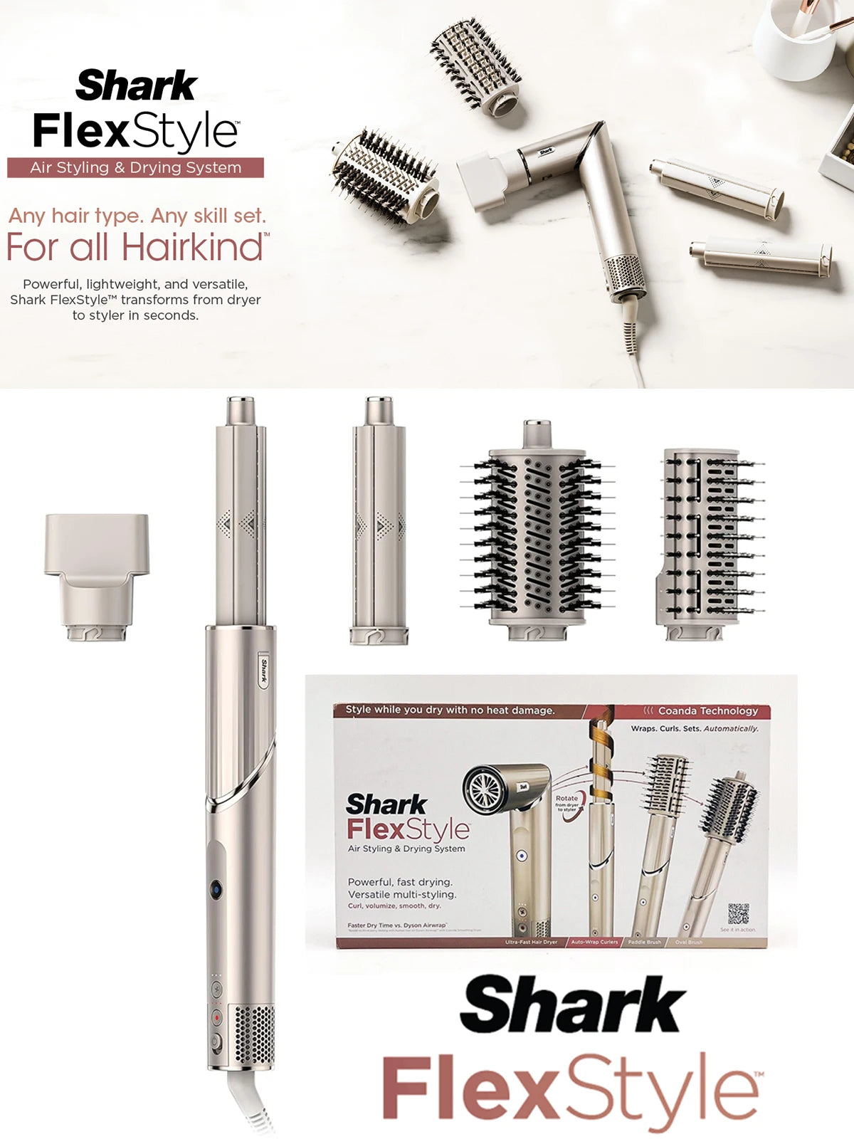 Shark HD430 FlexStyle Hair Dryer & Airwrap