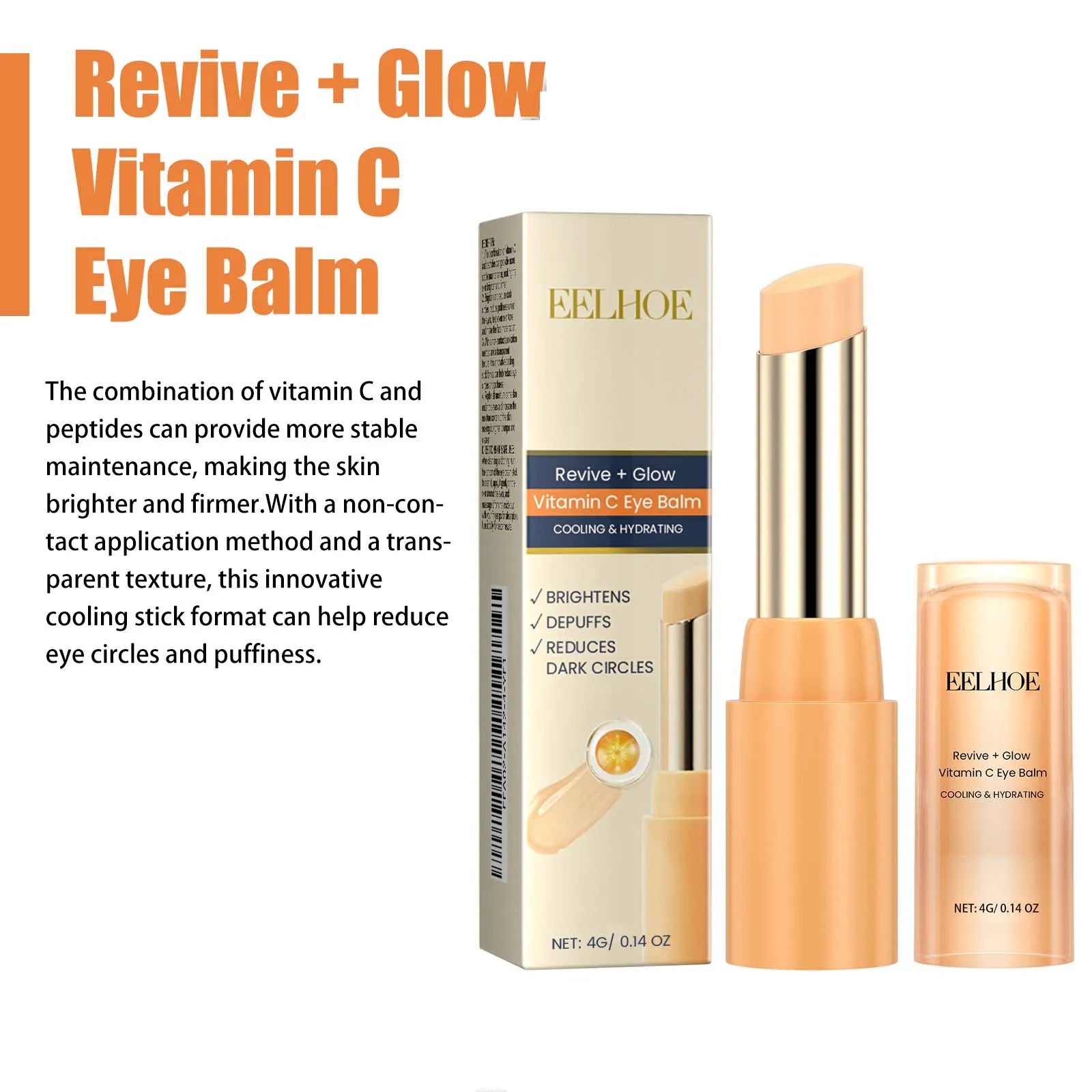 Vitamin C Eye Balm for Dark Circles, Puffiness & Fine Lines