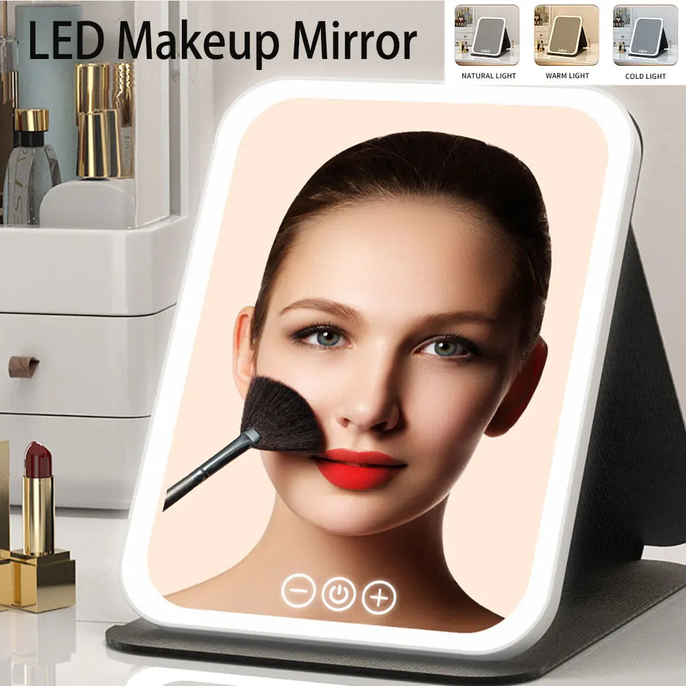 Dimmable LED Touchscreen Makeup Mirror