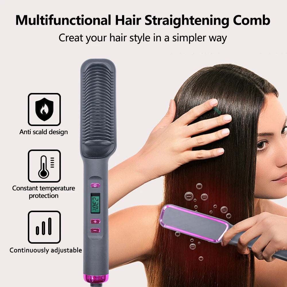 Electric Hot Comb Multifunctional Hair Straightener