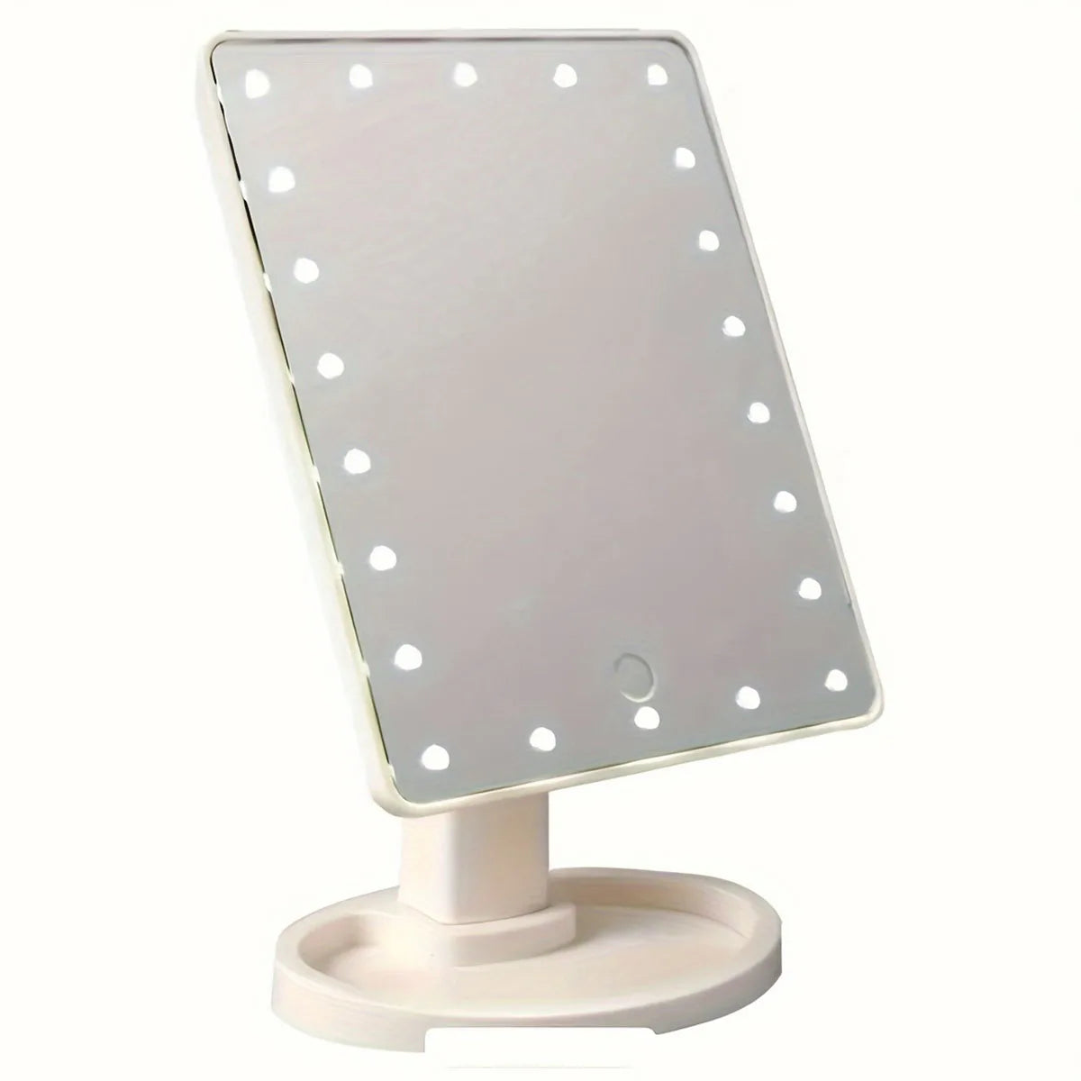 360° Rotating LED Makeup Mirror – Stylish & Functional!