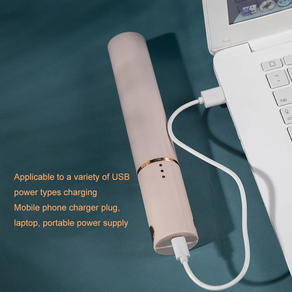Portable USB Rechargeable Hair Straightener Rolling Electric Curling Curl Modelling Tools Mini Wireless Curling Iron