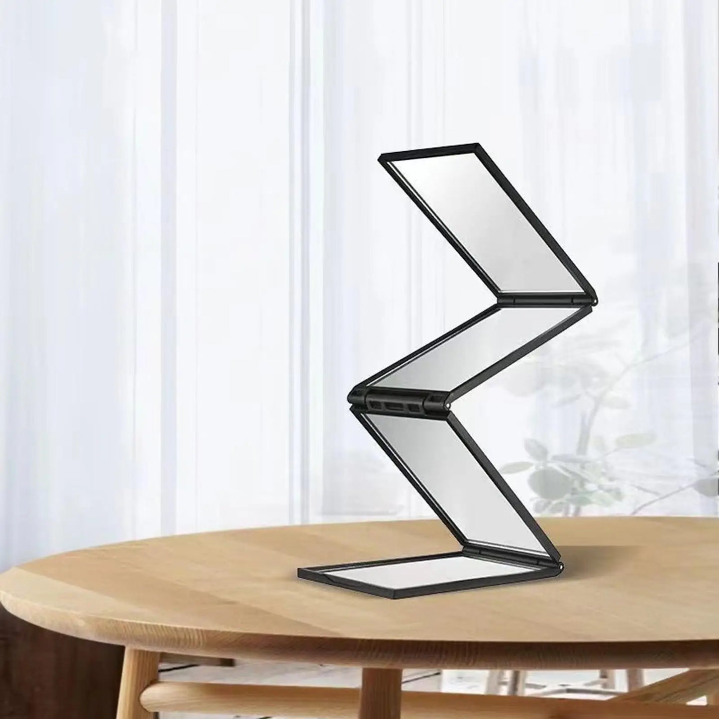 Portable 4-Way Folding Mirror
