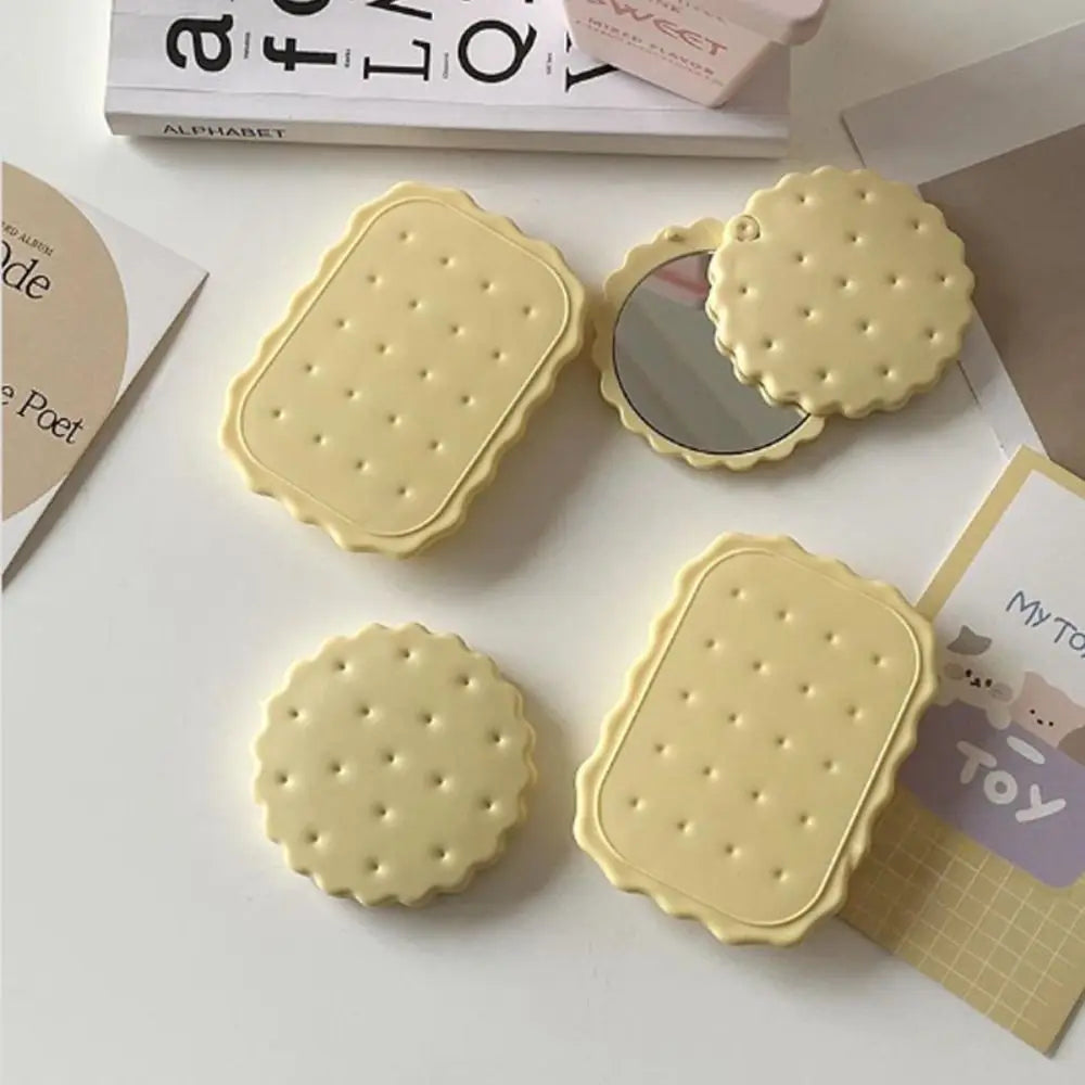 Cheese Biscuit Pocket Mirror – Adorable & Portable
