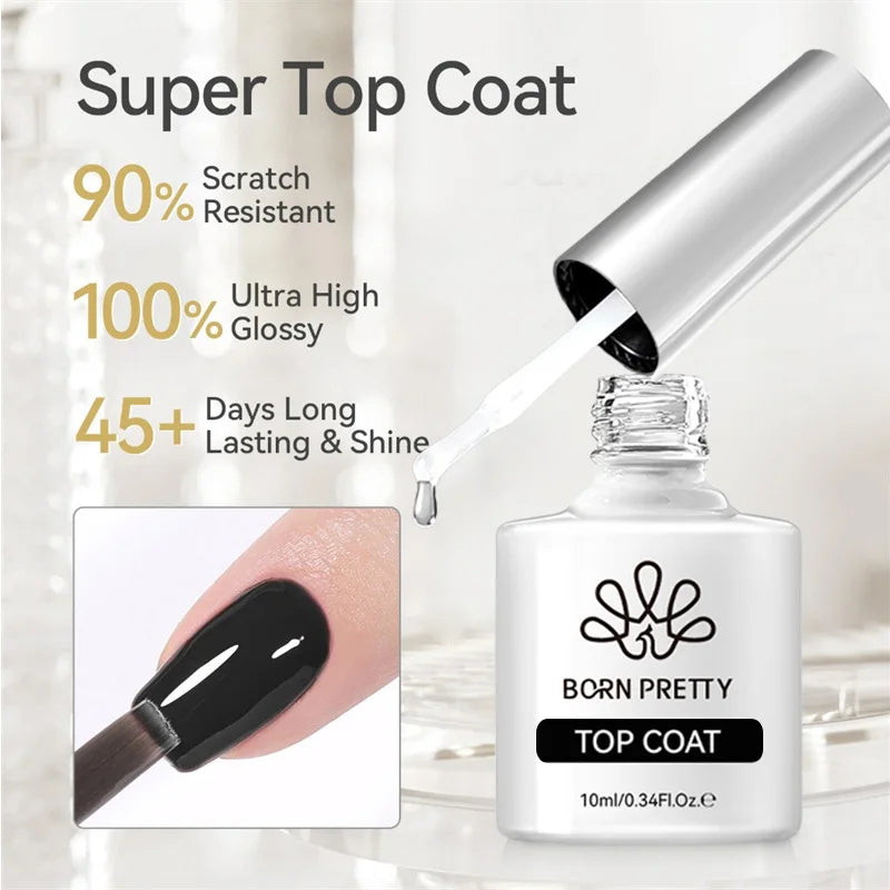 BORN PRETTY Super Top Coat and Base Gel Nail Polish