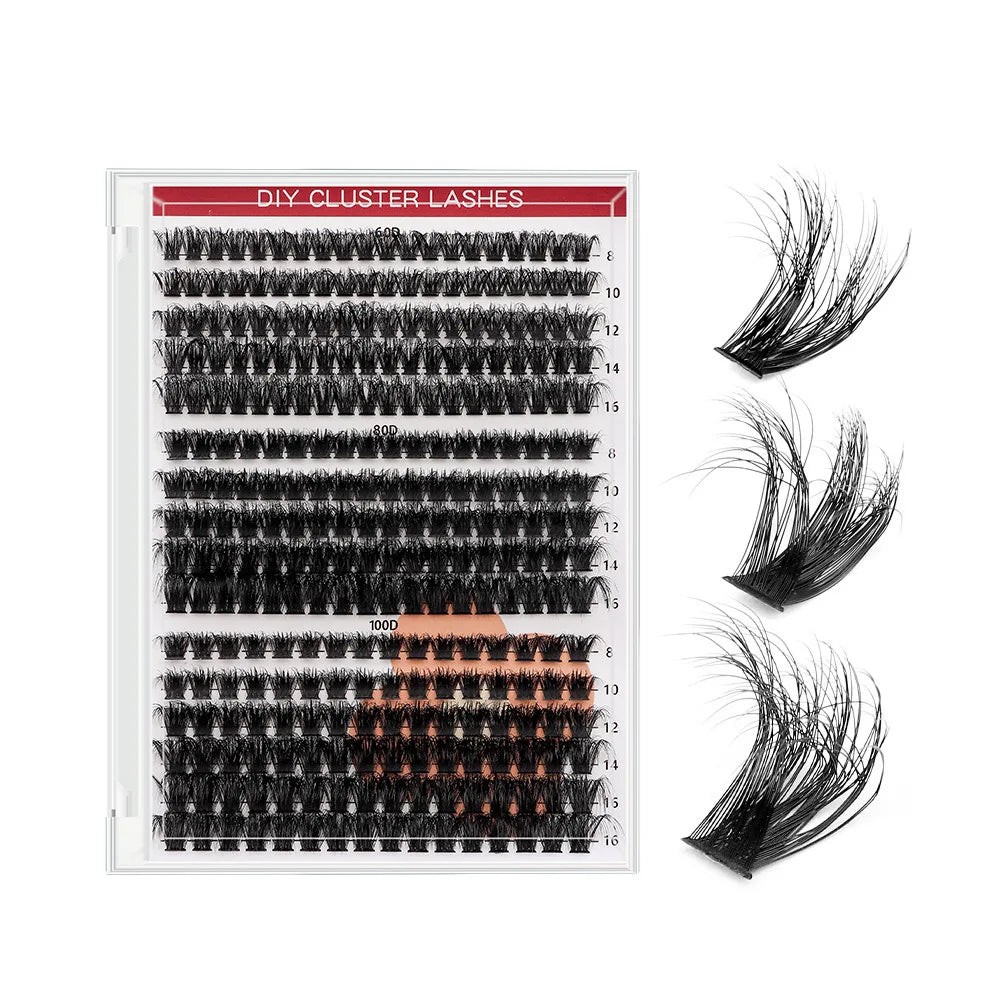 30D Mixed Tray Individual Lashes 3D Russian Volume Soft Natural Brown Mink Lash Extensions