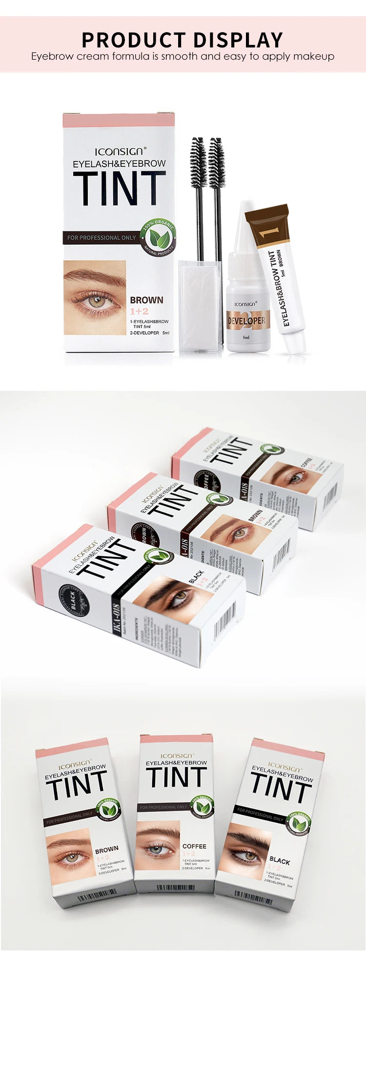 ICONSIGN Eyelash & Eyebrow Dye Tint Kit