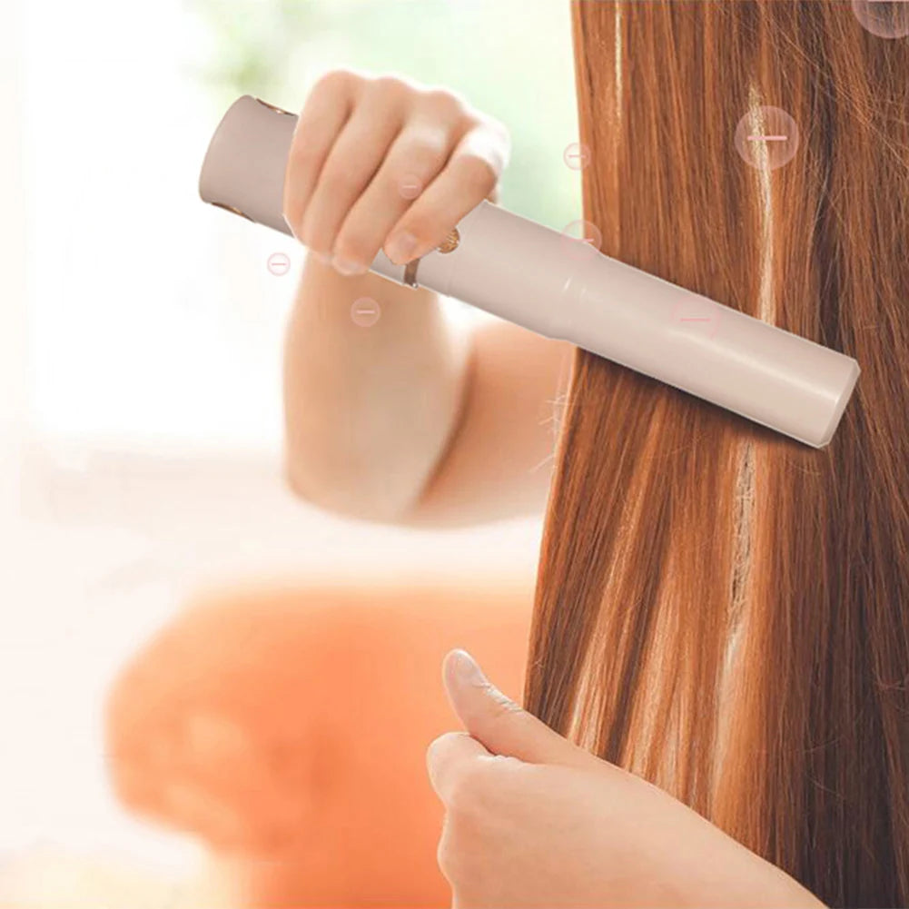 Portable USB Rechargeable Hair Straightener Rolling Electric Curling Curl Modelling Tools Mini Wireless Curling Iron