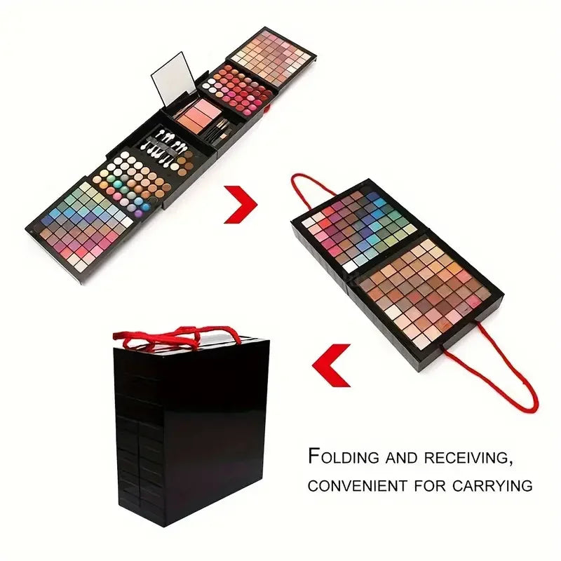 177-Piece Makeup Set – Eyeshadow Palette, Blush, Lip Gloss, Concealer & More – All-in-One Women’s Makeup Kit with Mirror