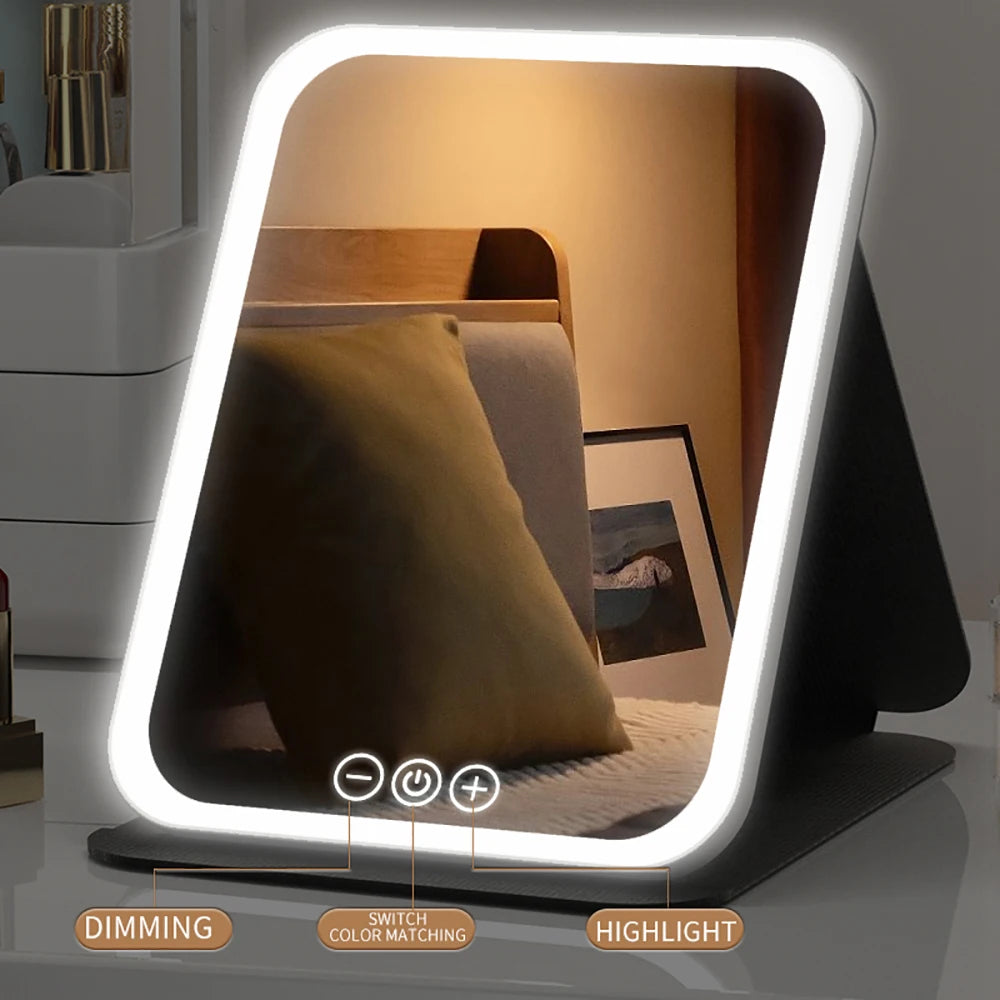 Dimmable LED Touchscreen Makeup Mirror
