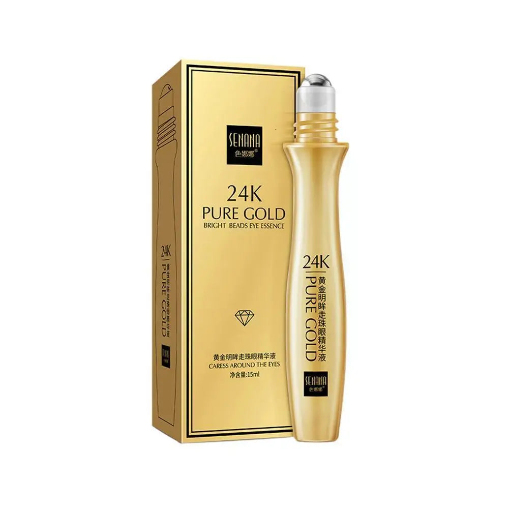 Japanese 24K Gold Eye Roller Cream Hydrating Serum for Dark Circles & Eye Bags Removal 15ml