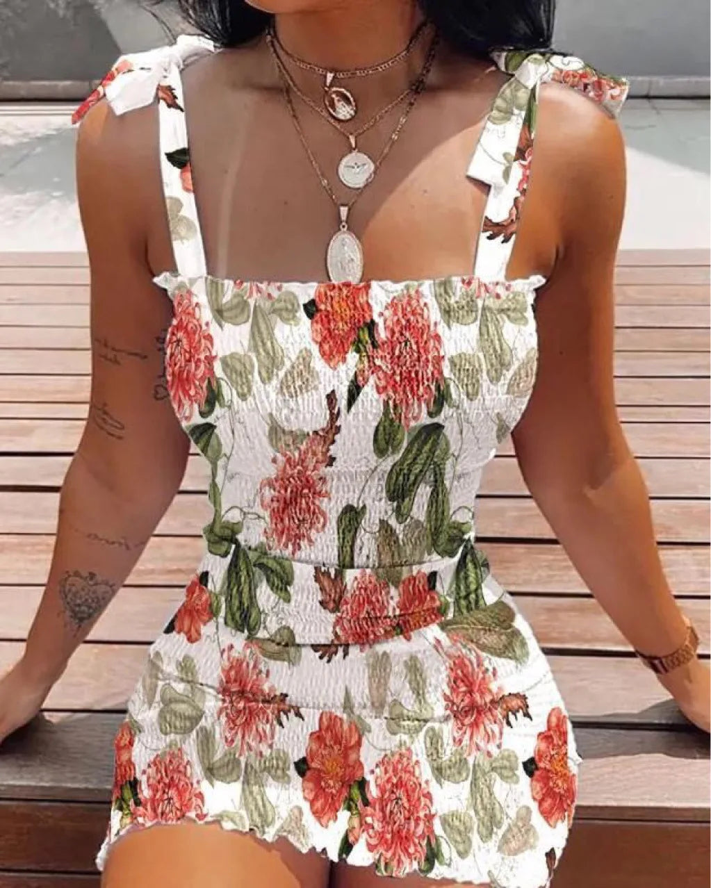 Trendy Solid Strap Short White Off-Shoulder Dress