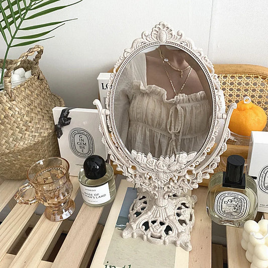 Oval Vintage Makeup Mirror
