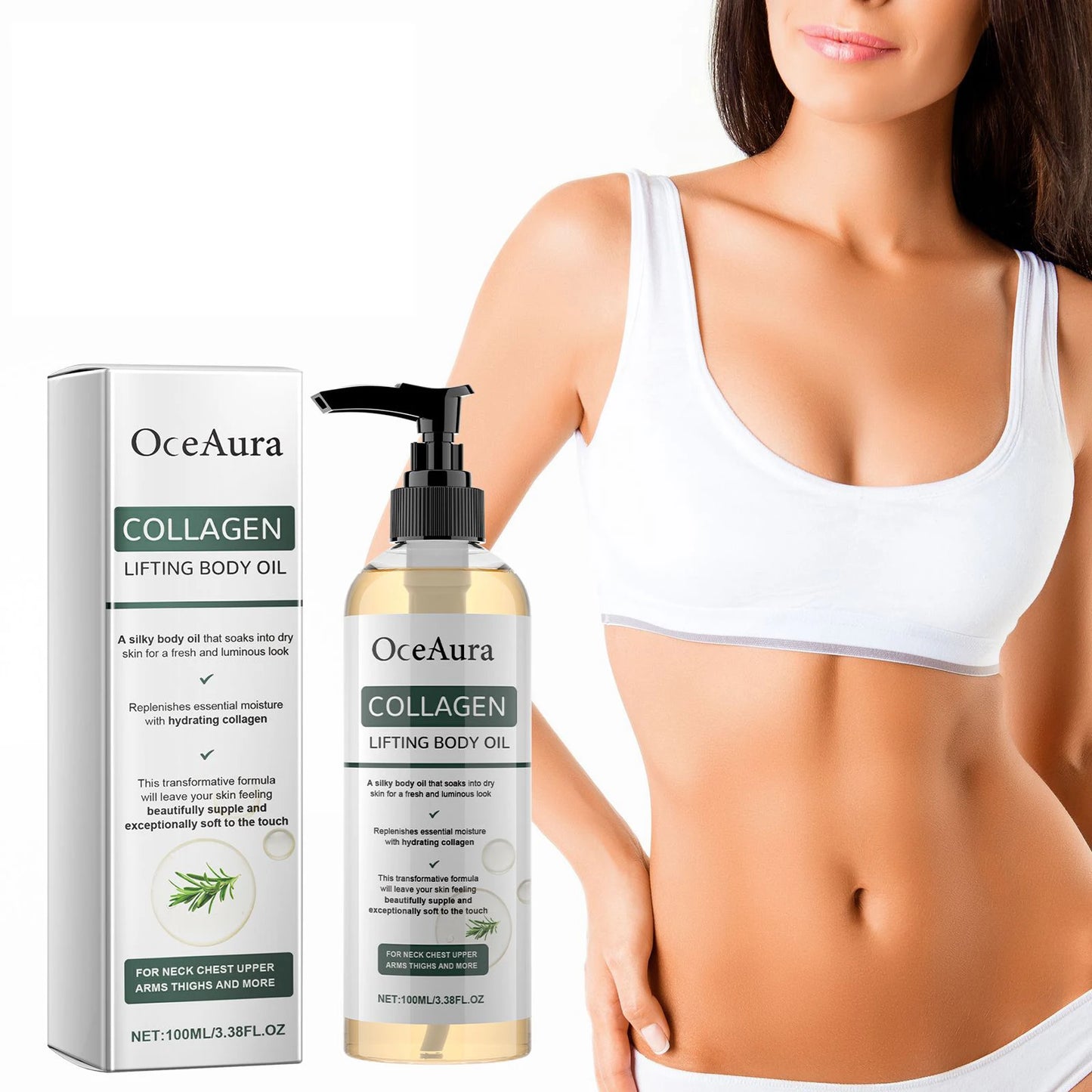 OceAura Collagen Body Oil Moisturizing for Dry Skin