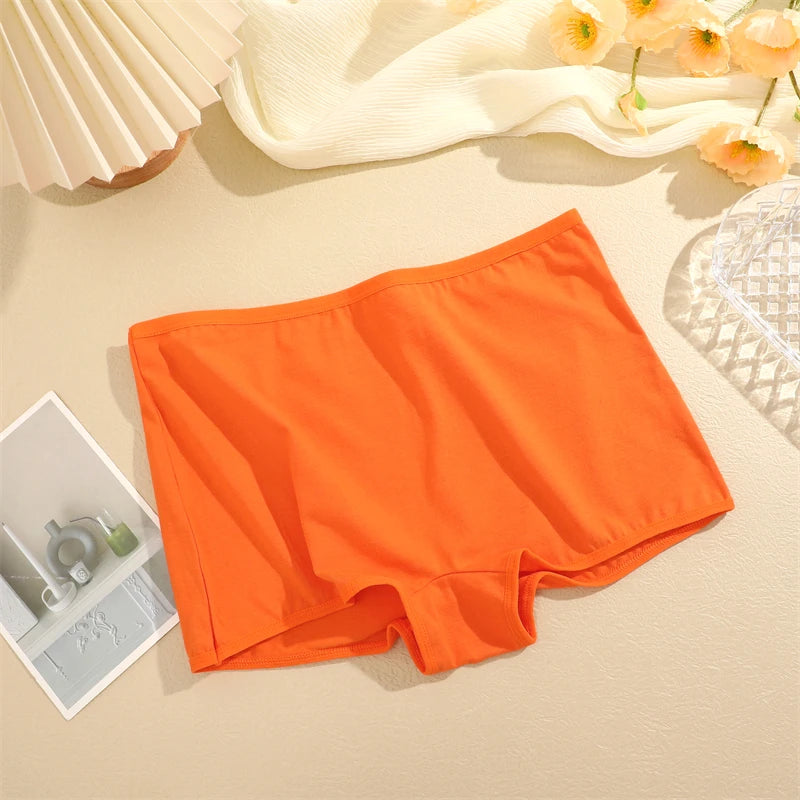 New Women's Cotton Seamless Sports Boxers – Cozy Solid Color Briefs