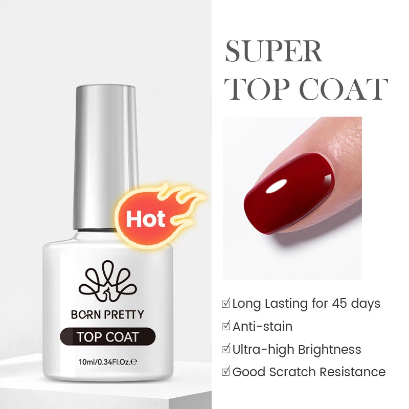 BORN PRETTY Super Top Coat and Base Gel Nail Polish