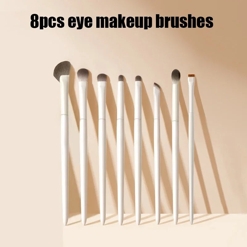 Natural Eye Makeup Brushes Set – 5/6/8/10-Piece Ultra Soft Eyeshadow & Eyeliner Brushes for Precision Application