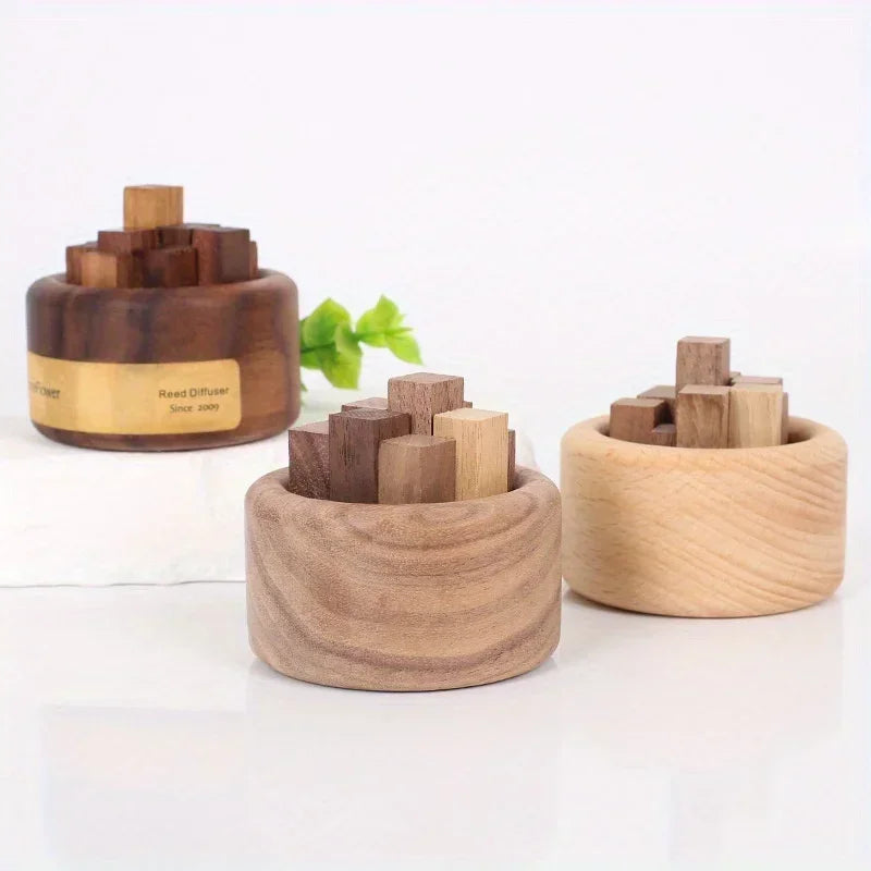 Eco-Friendly Wooden Essential Oil Diffuser – Fireless Aroma Aromatherapy Diffuser for Home & Office Decoration