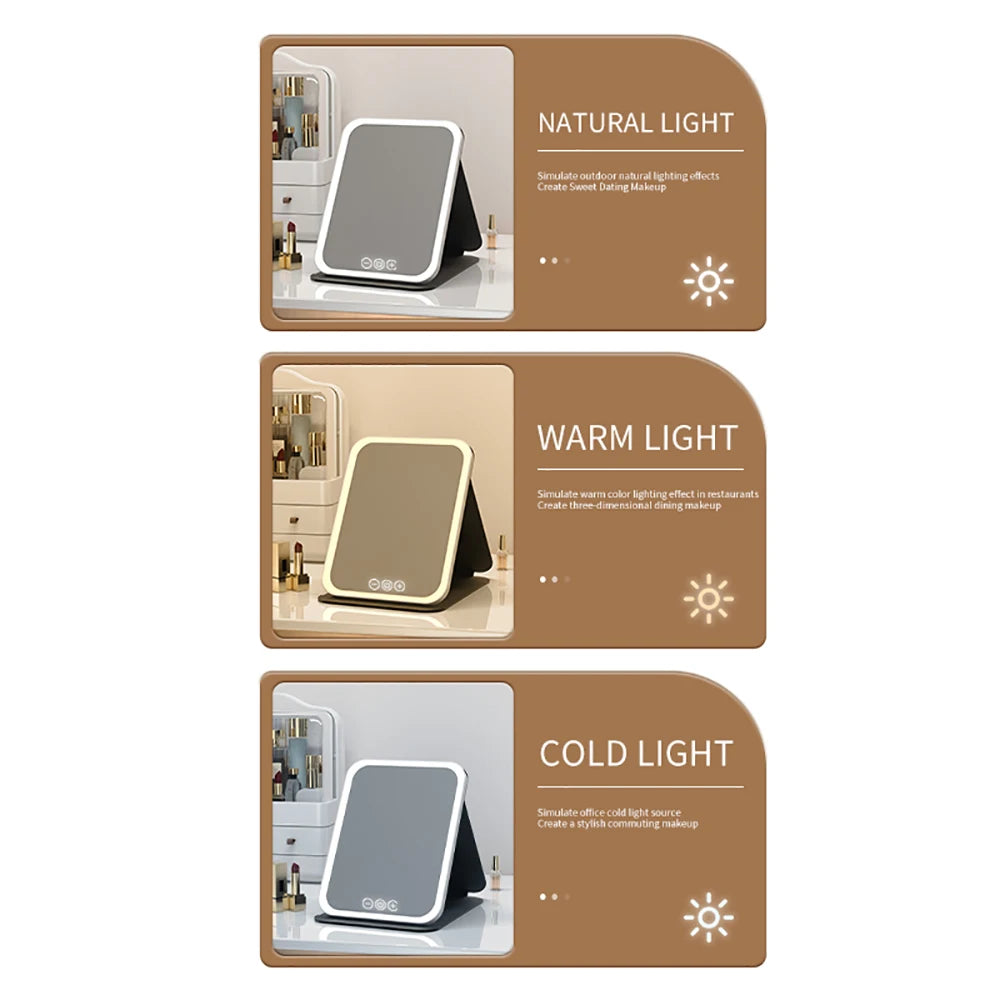 Dimmable LED Touchscreen Makeup Mirror
