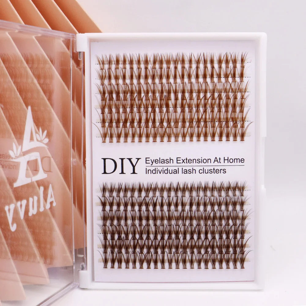 30D Mixed Tray Individual Lashes 3D Russian Volume Soft Natural Brown Mink Lash Extensions