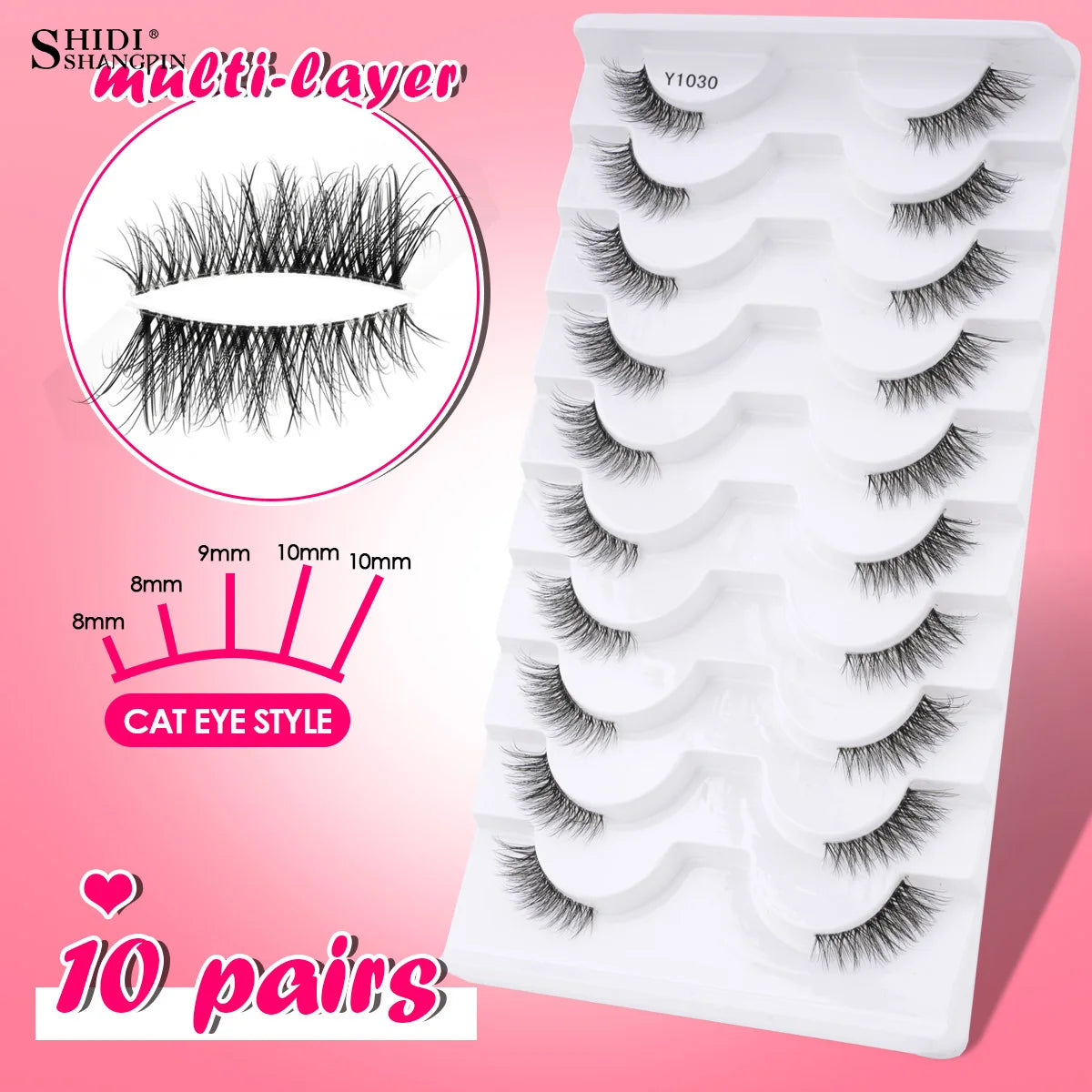 Half Eyelashes 3/5/10 Half Lashes Soft Natural Look Cat Eye Lashes Makeup Tool Extension Fluffy Faux Cils maquiagem Half Lashes