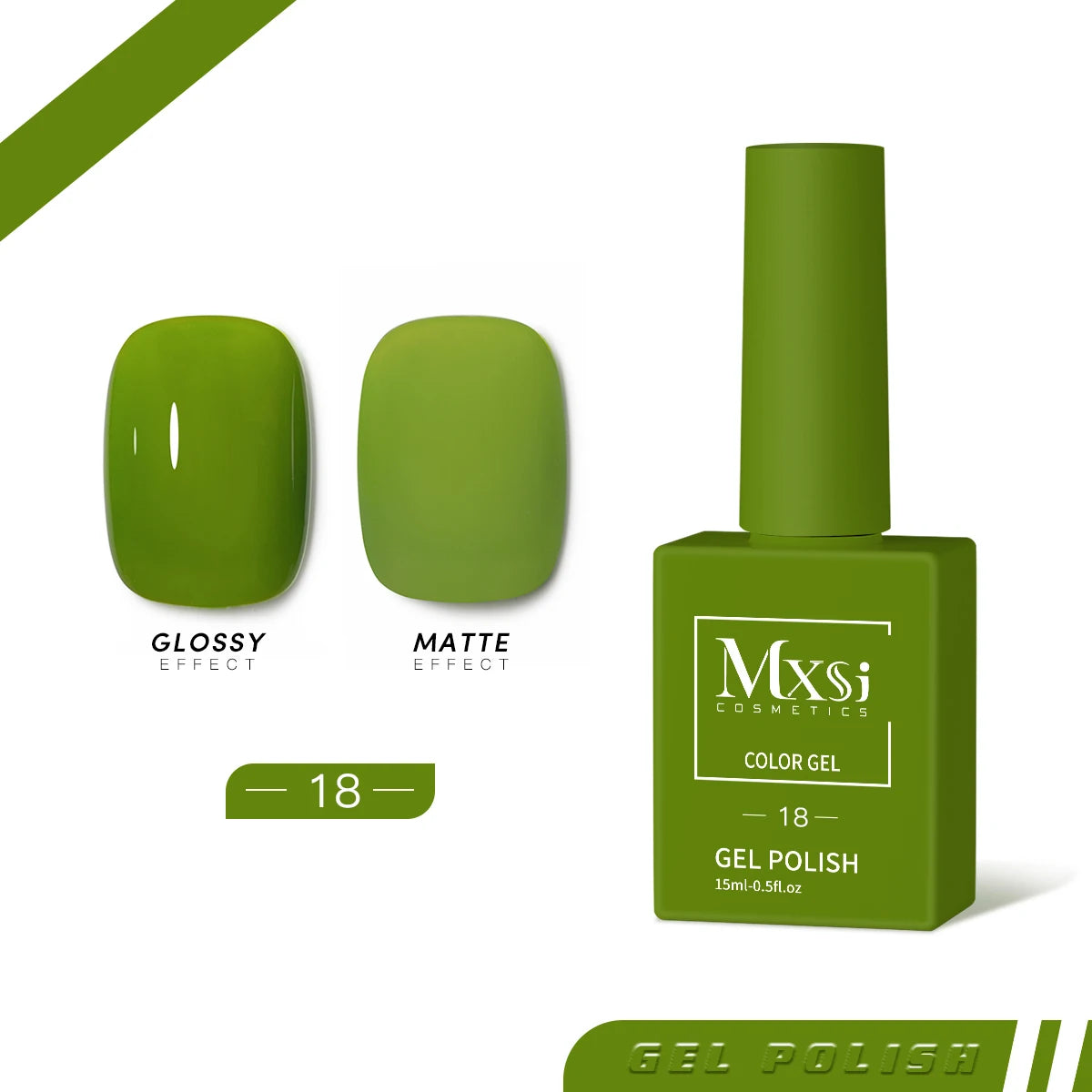 Mxsi 15ml Neon Gel Nail Polish Set - Brown, Blue, Red, Green, Nude, UV Varnish