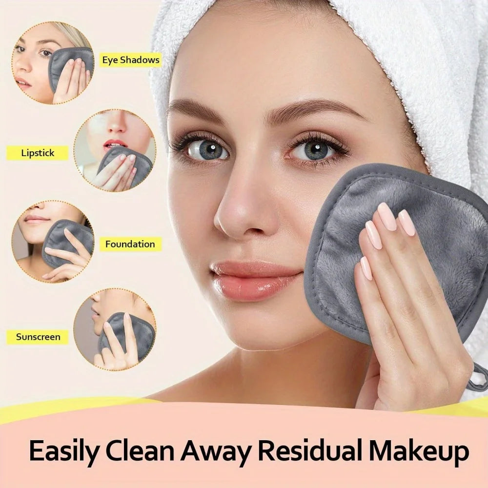 12PCS Reusable Microfiber Makeup Remover Cloths