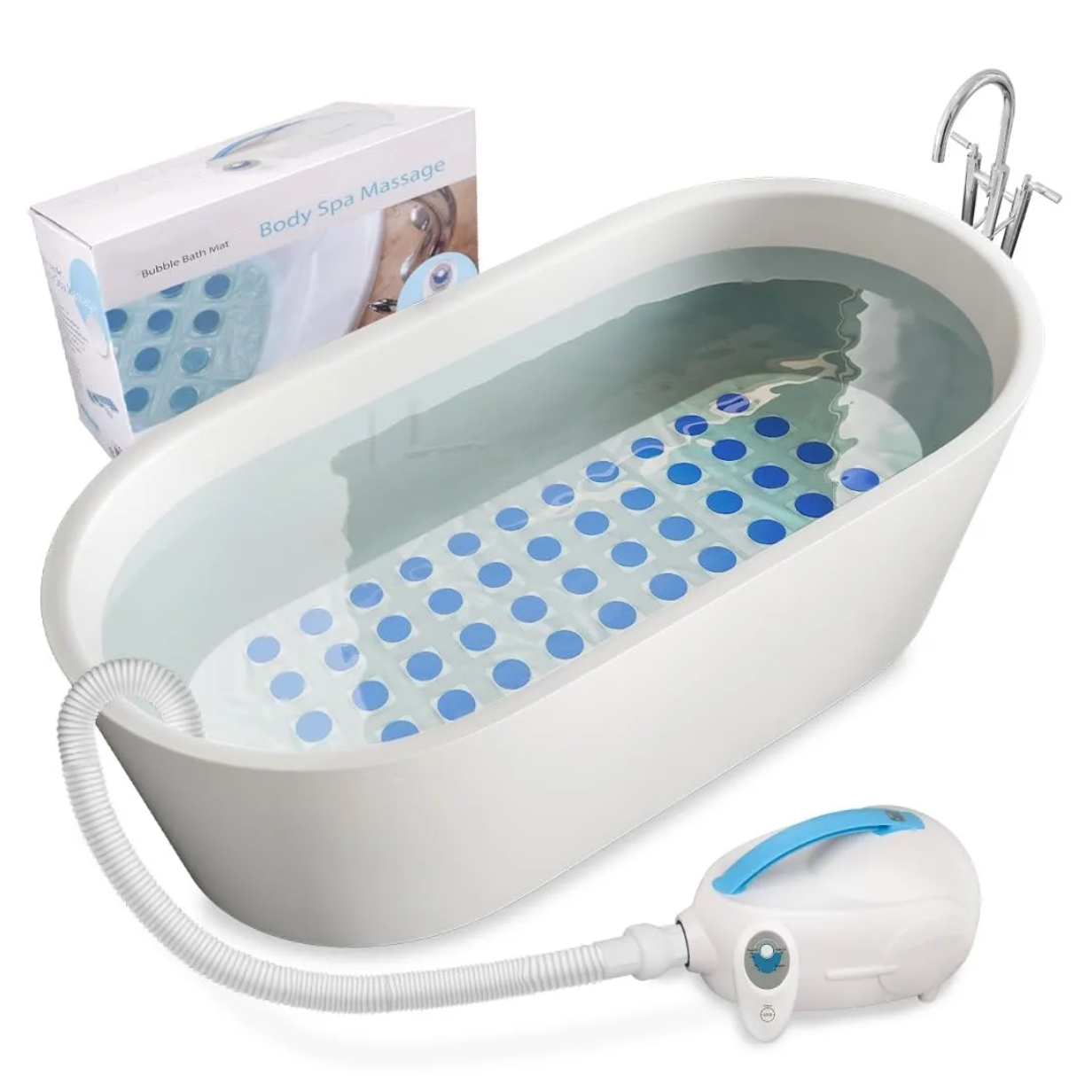 Portable Spa Bath Bubble Massager with Motorized Air Pump