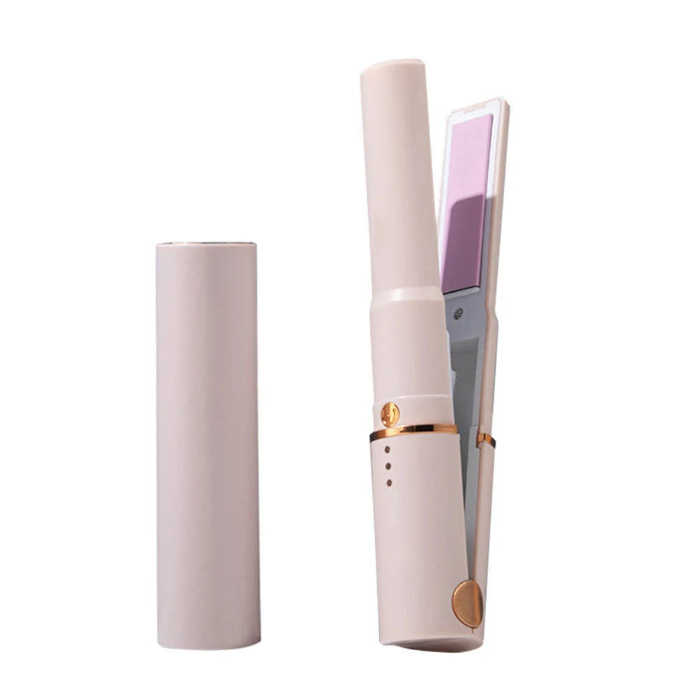 Portable USB Rechargeable Hair Straightener Rolling Electric Curling Curl Modelling Tools Mini Wireless Curling Iron