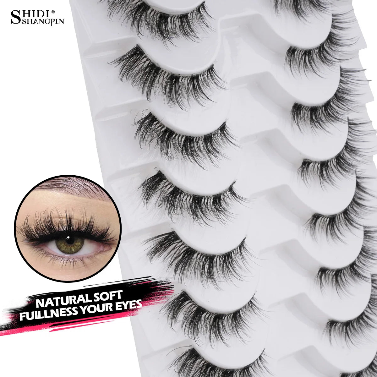 Half Eyelashes 3/5/10 Half Lashes Soft Natural Look Cat Eye Lashes Makeup Tool Extension Fluffy Faux Cils maquiagem Half Lashes