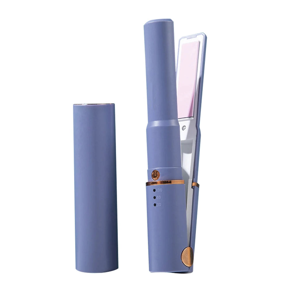 Portable USB Rechargeable Hair Straightener Rolling Electric Curling Curl Modelling Tools Mini Wireless Curling Iron