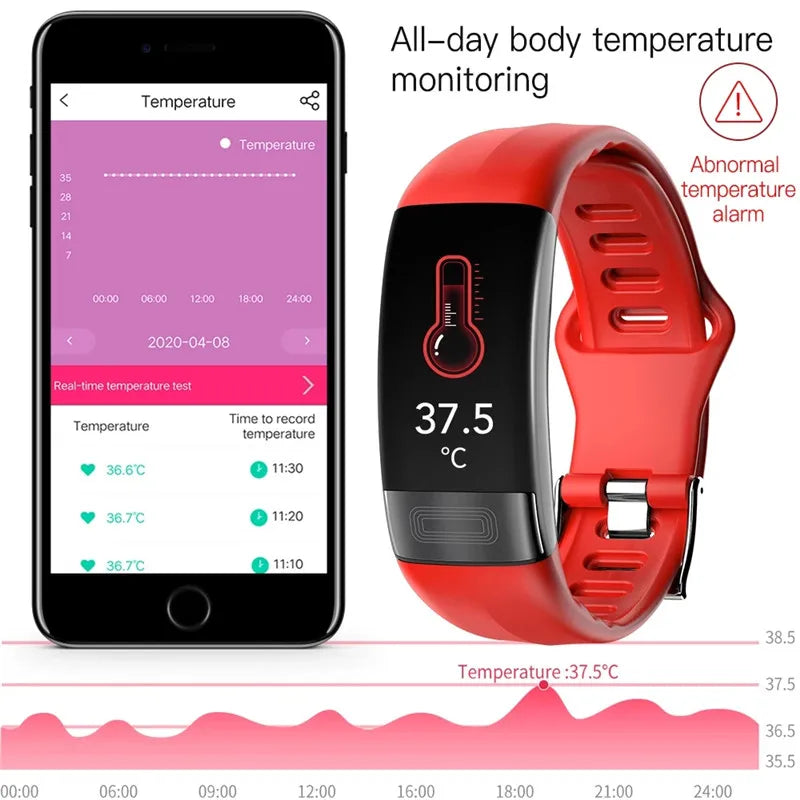 ECG+PPG Smart Waterproof Wristband Fitness Tracker for Women