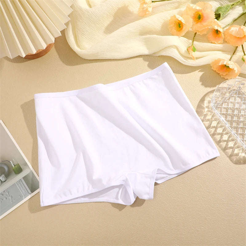 New Women's Cotton Seamless Sports Boxers – Cozy Solid Color Briefs