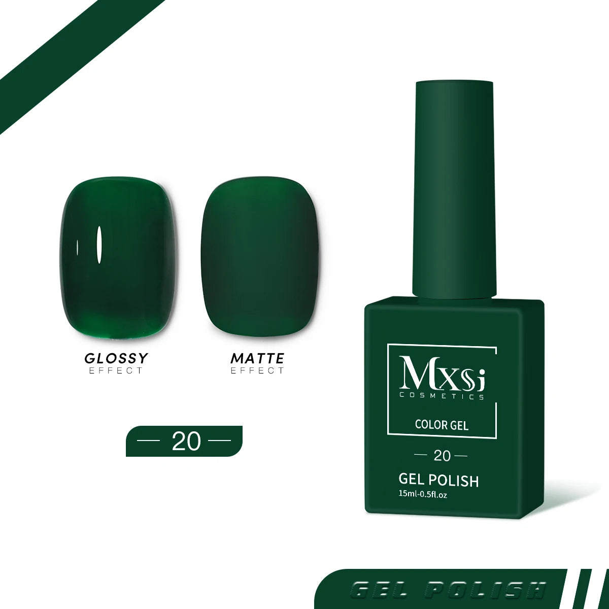 Mxsi 15ml Neon Gel Nail Polish Set - Brown, Blue, Red, Green, Nude, UV Varnish