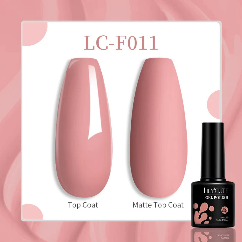 LILYCUTE 129 Colors 7ML Nail Gel Polish Set Soak Off UV LED Semi-Permanent Nail Art Varnishes