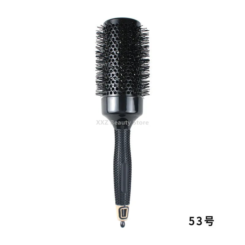 6pcs/set Black Boar Bristles Round Hair Comb