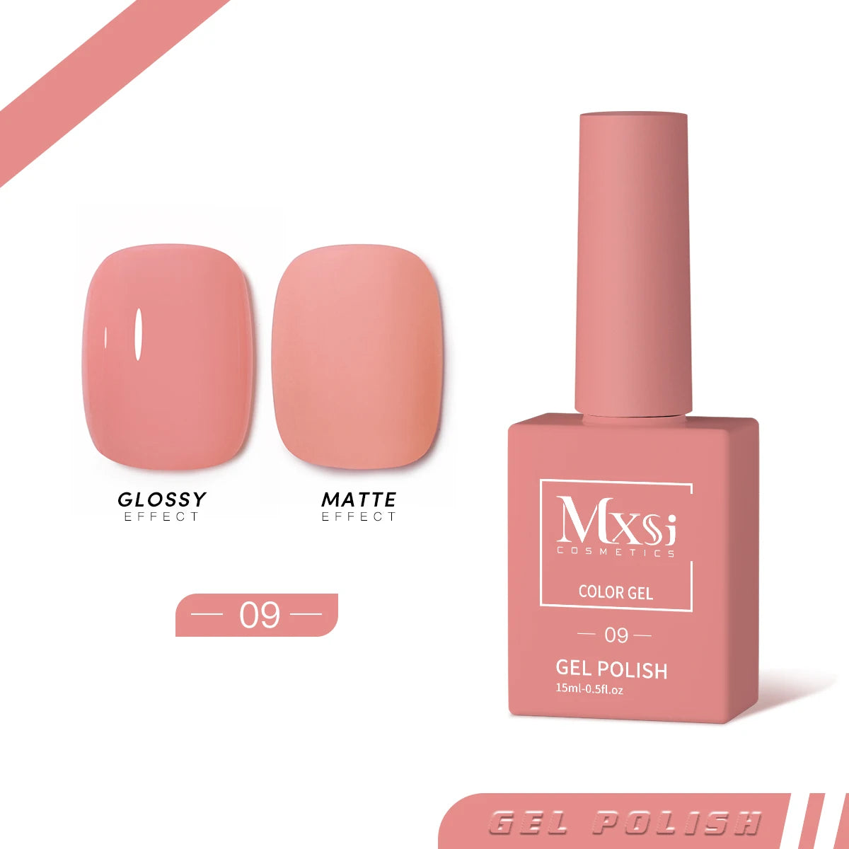 Mxsi 15ml Neon Gel Nail Polish Set - Brown, Blue, Red, Green, Nude, UV Varnish