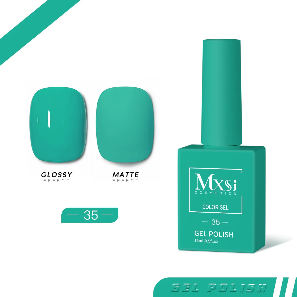 Mxsi 15ml Neon Gel Nail Polish Set - Brown, Blue, Red, Green, Nude, UV Varnish