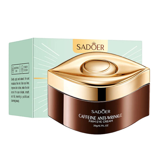 SADOER Caffeine Eye Cream for Dark Circles & Puffiness Removal, Firming & Moisturizing Eye Care