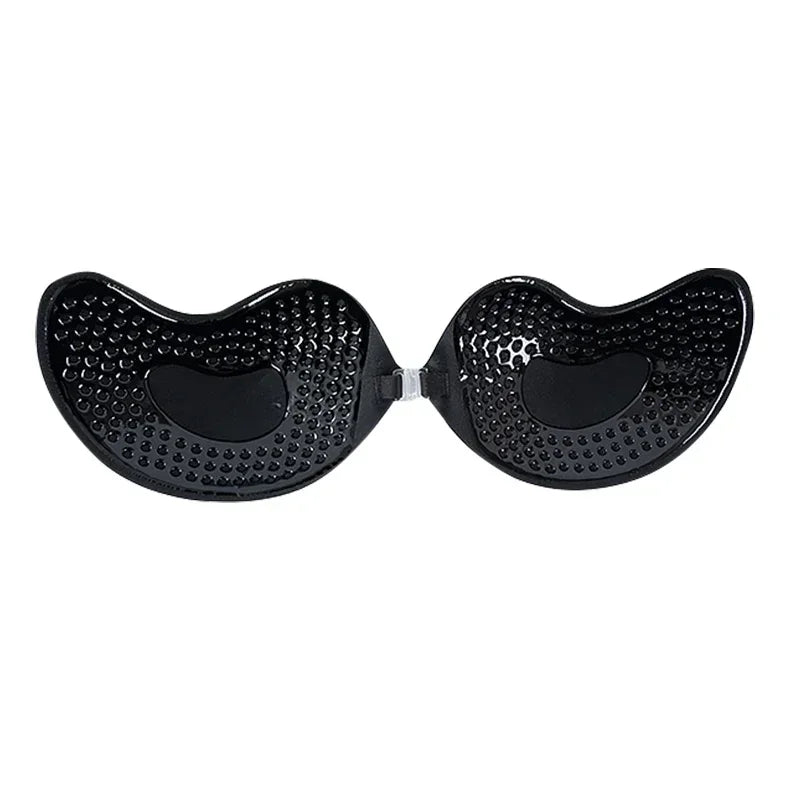 1/2Pcs Sexy Invisible Push-Up Self-Adhesive Silicone Bra – Backless & Strapless with Front Closure