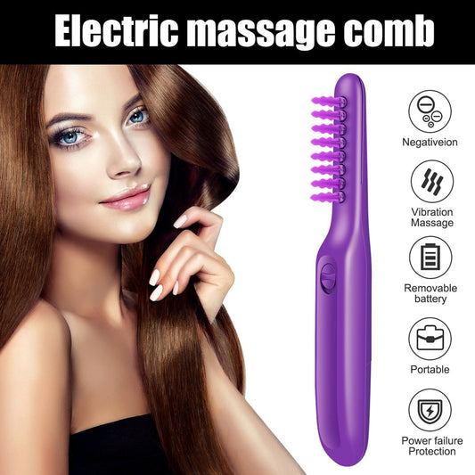 Electric Detangling Brush & Scalp Massager – Tangle-Free, Effortless Styling!