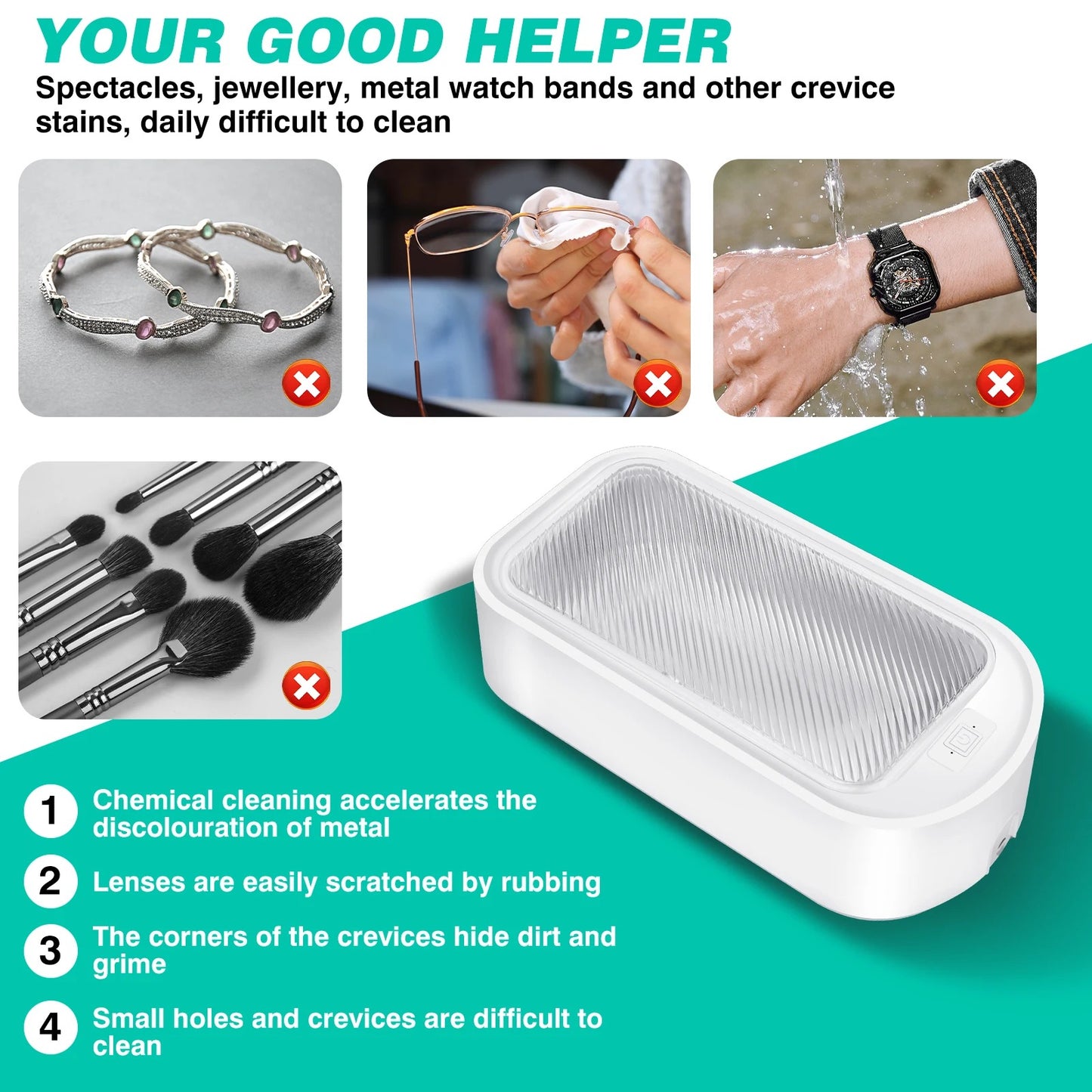 Jewelry ultrasonic cleaner