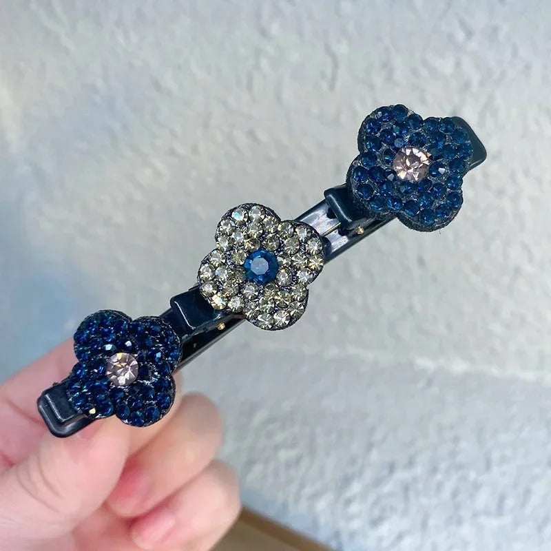 Crystal Stone Braided Hair Clips